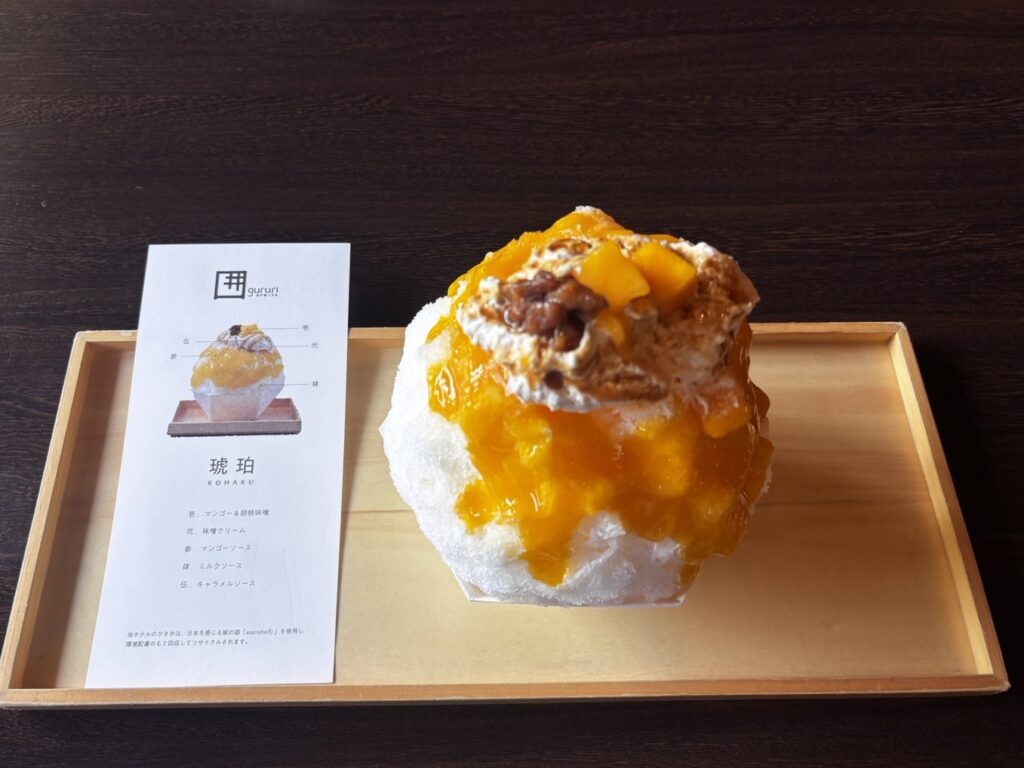 長良川清流ホテルのかき氷の琥珀