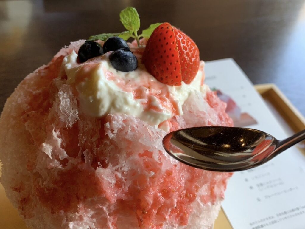 長良川清流ホテルのかき氷の糀摘